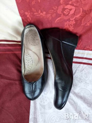 Черни обувки естествена кожа,Пещера, снимка 1 - Дамски ежедневни обувки - 45843013