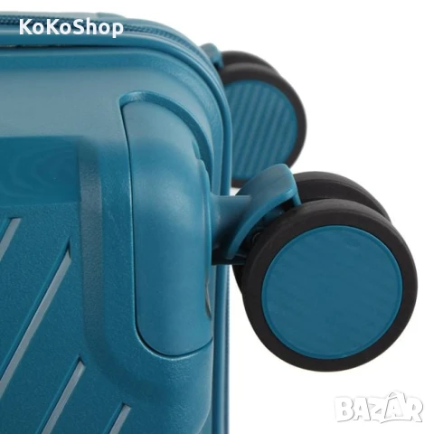 Куфар на колелца-42.5x24x66 см./ син куфар на колелца, снимка 6 - Куфари - 50644564