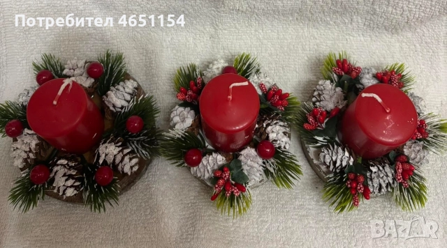 коледни свещници , снимка 6 - Декорация за дома - 52577681
