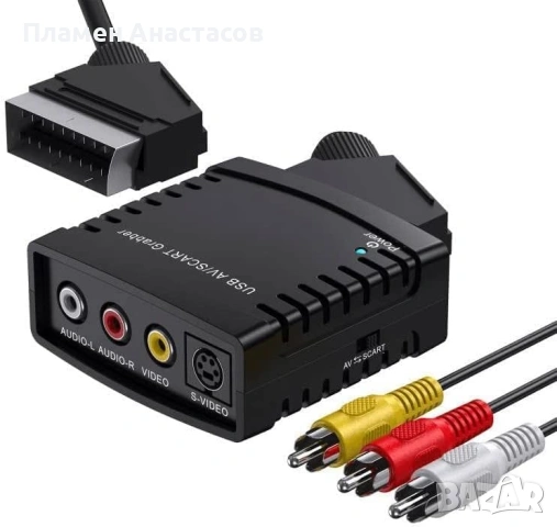 USB Video Grabber – конвертор от VHS / AV към цифров формат (RCA / SCART към USB)