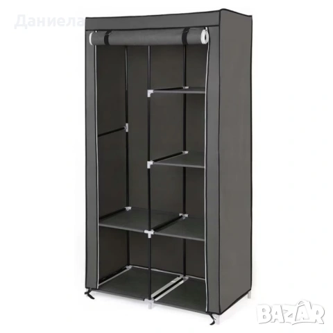 Сгъваем текстилен шкаф XXL, органайзер за дрехи, дишащ материал, снимка 6 - Шкафове - 53747168