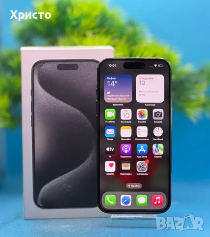 ГАРАНЦИОНЕН!!! Apple iPhone 15 Pro, 256GB, 5G, Black Titanium, снимка 3 - Apple iPhone - 49439482