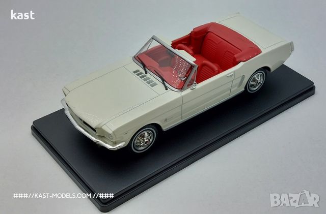 KAST-Models Умален модел на Ford Mustang Cabrio 1965 Eaglemoss 1/24, снимка 6 - Колекции - 45927887