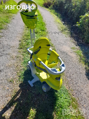 65€ CHIPOLINO*ДЕТСКА КОЛИЧКА ТРИКОЛКА ЗА РАЗХОДКА ЗАПАЗЕНА И НОВИ ДРЕХИ ПОДАРЪК, снимка 9 - Детски велосипеди, триколки и коли - 54007458