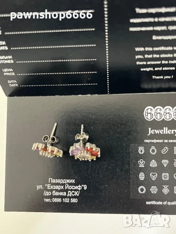 Сребърни обеци 925, снимка 4 - Обеци - 50892201