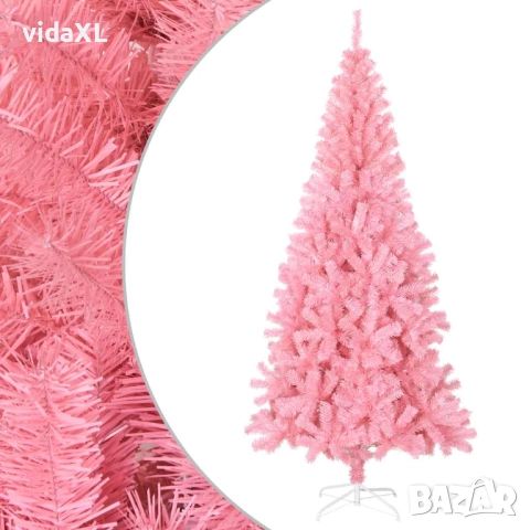 vidaXL Изкуствена коледна елха със стойка, розова, 180 см, PVC(SKU:320998)
