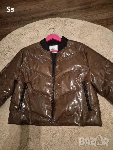 лачено кафяво яке бомбър на PIMKIE, снимка 5 - Якета - 53639482