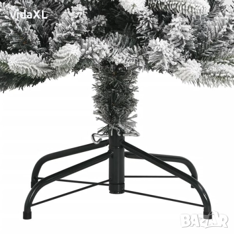 vidaXL Изкуствена коледна елха с флокиран сняг, 180 см, PVC и PE(SKU:345190), снимка 2 - Декорация за дома - 52573921