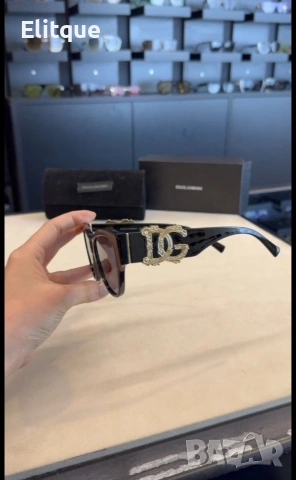 очила с черен обикновен калъф и ув защита dolce gabbana , снимка 2 - Слънчеви и диоптрични очила - 53450359