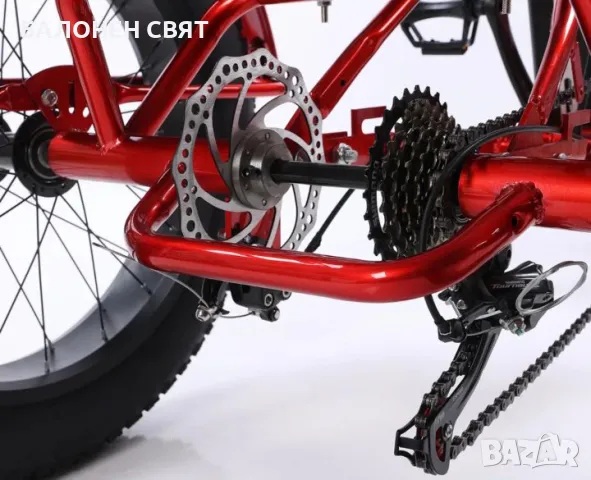 500W 48V 20" Електрически Хибрид Велосипед Триколка FAT TIRE , снимка 6 - Велосипеди - 47238158