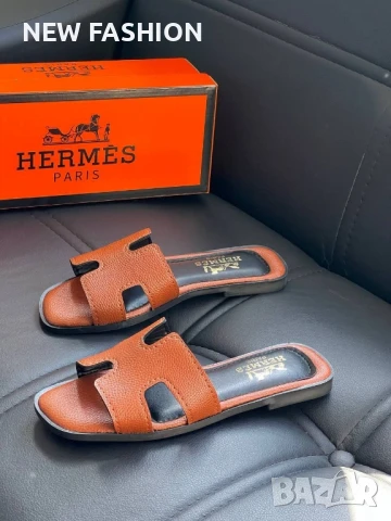 Дамски Чехли ⚡ Hermes , снимка 3 - Чехли - 51298692
