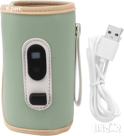 Преносим дигитален нагревател за шишета-зелен, снимка 8 - Прибори, съдове, шишета и биберони - 52556847