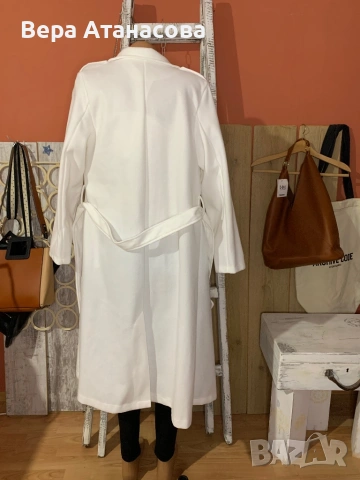 🤍 Бяло, преходно палто👠, снимка 3 - Палта, манта - 53666030