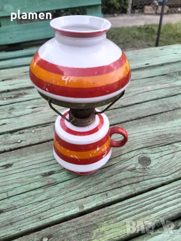 Стара порцеланова газена лампа