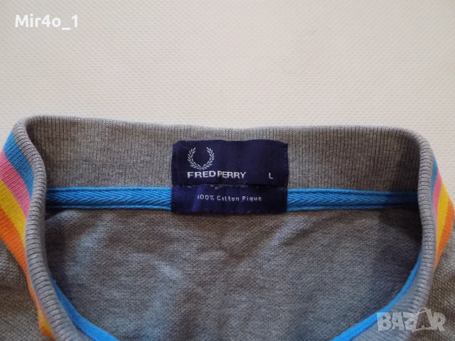 тениска fred perry риза блуза фанела потник яка худи оригинална мъжка L, снимка 4 - Тениски - 50852716