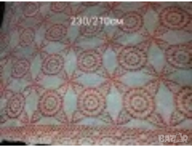 Кувертюра ръчно плетена дантела Покривка шалте за легло спалня канапе ръчно плетена на една кукаНОВА, снимка 1 - Покривки за легло - 53724271