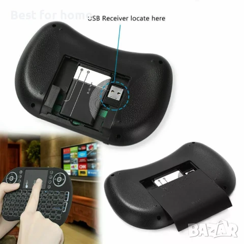 Безжична мини клавиатура, дистанционно управление, тъчпад, смарт телевизор, Android TV , снимка 3 - Друга електроника - 50496190