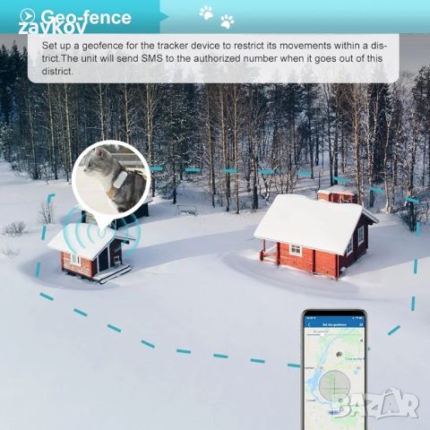 Winnes GPS нашийник без абонамент за кучета, 4G GPS тракер, снимка 6 - Друга електроника - 45934865