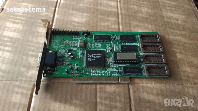  Видео карта S3 Super Virge/DX Elephant EV-3DS3-4 2MB PCI, снимка 5 - Видеокарти - 54009161