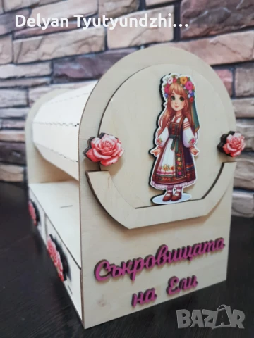  Персонализиран органайзер за диадеми "Ковчеже със съкровища" – Скривалище за аксесоари и тайни! 🎁, снимка 12 - Други стоки за дома - 51217873