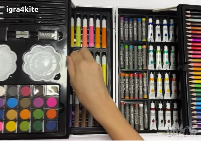 Луксозни големи комплеки за момче и момиче със 155 бр. рисуване и оцветяване с метална рамка и закоп, снимка 4 - Рисуване и оцветяване - 51344269