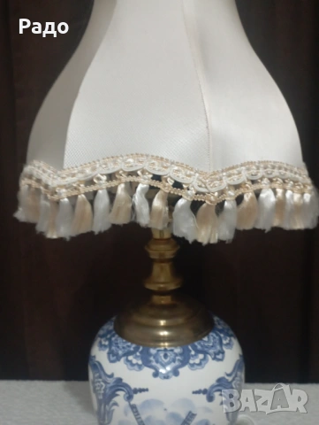 Комплект от две големи старинни порцеланови лампи - лампа, снимка 4 - Антикварни и старинни предмети - 47319748