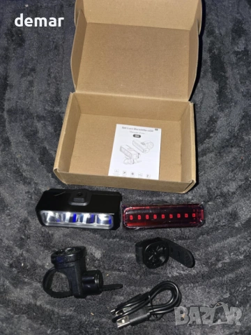 Велосипедни светлини 1500LM Супер ярки, отпред и отзад, 4+5 режима, IP65, 2600mAh, снимка 8 - Аксесоари за велосипеди - 53604252