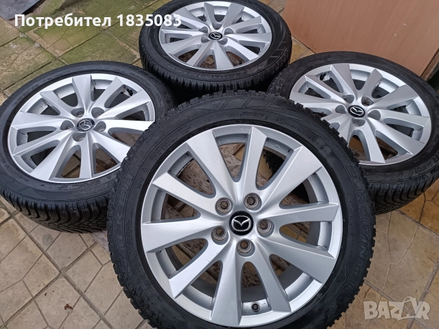 Лети джанти 17ки 5х114.3 Mazda + зимни гуми 215/50/17 Falken