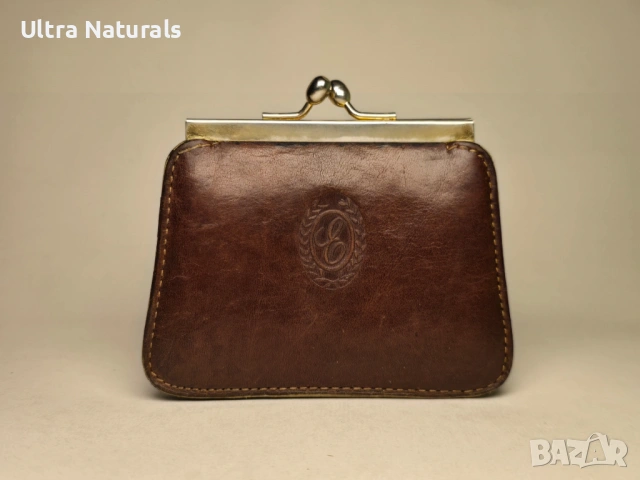 Винтидж кожено портмоне за монети – естествена кожа – ретро модел