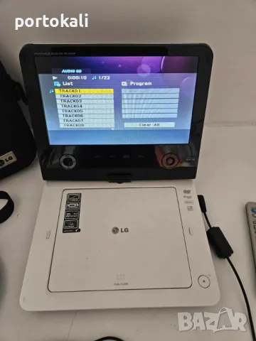 LG DVD USB преносим плейър плеър въртящ екран дистанционно чанта, снимка 6 - MP3 и MP4 плеъри - 48902998