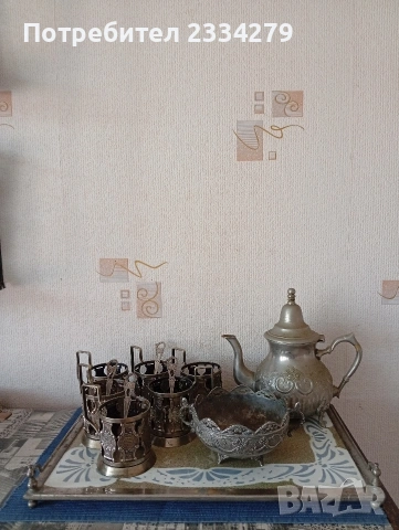 Стакани за чай,посребрени и изработен от мелхиор 