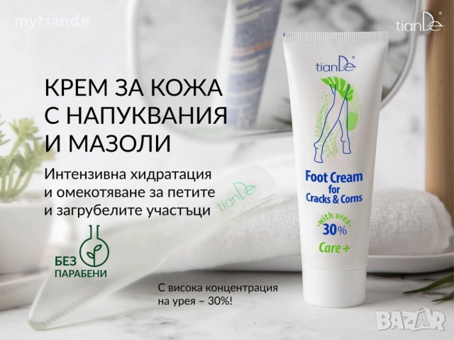 Крем за напукани пети и мазоли с Урея