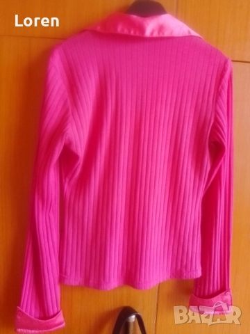 Розова ризка тип блузка, снимка 7 - Блузи с дълъг ръкав и пуловери - 52042244