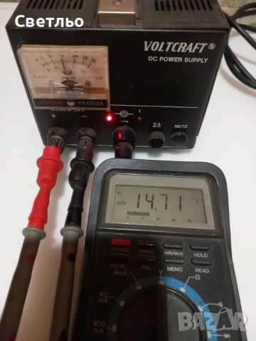 Лабораторно захранване Voltcraft 0-30V  1.2A, снимка 5 - Друга електроника - 50731137