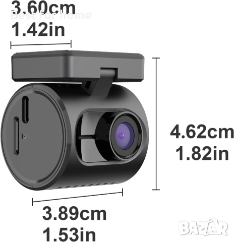 KAWA Даш камера 2K 1296P Mini 3, снимка 8 - Камери - 53427793
