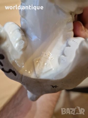 Много стара антикварна японска керамична фигура статуетка куче лъв Фу , снимка 9 - Антикварни и старинни предмети - 52150766