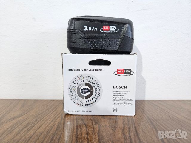 Зелен BOSCH 18V 3Ah Нова Батерия , снимка 1 - Други инструменти - 46368480