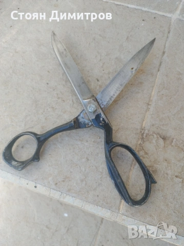 Стара българска ножица,,чилик,, стомана 25см дължина, снимка 6 - Колекции - 53769795