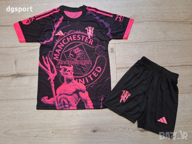 Детски флуоресцентен екип на Манчестър Юнайтед!Специално издание Дявол