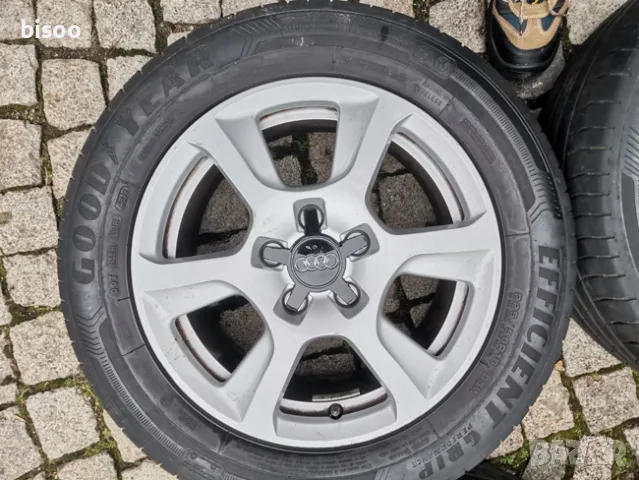 4бр ОРИГИНАЛНИ НЕМСКИ ЛЕТИ джанти 5Х112, 16" с гуми GOODYEAR EFFICIENT GRIP 225/55/1, снимка 5 - Гуми и джанти - 48346934