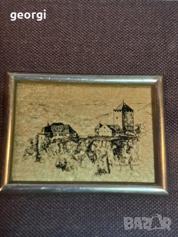 италианска мини картина със златно фолио 22 карата   29/1, снимка 9 - Картини - 52027606