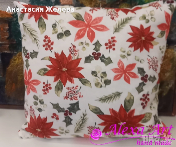 Коледна възглавница 40/40 см