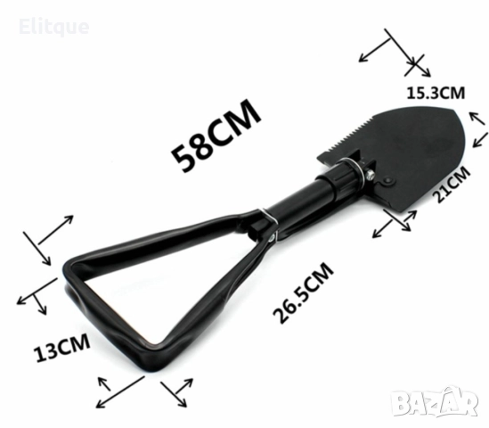 Многофункционална сгъваема градинска лопата от стомана, снимка 6 - Други стоки за дома - 52861317