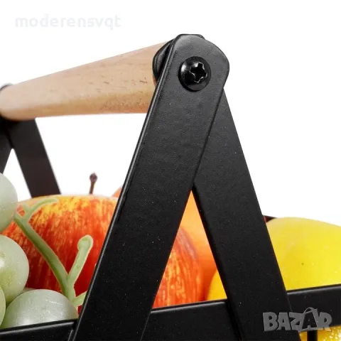 Метален кош с две нива за съхранение на плодове и зеленчуци, снимка 7 - Други стоки за дома - 49761238