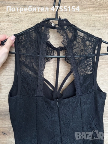 Черна рокля ‘дантела’, снимка 4 - Рокли - 53711458