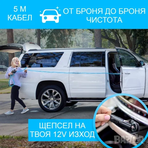 Ръчна преносима автомобилна прахосмукачка 106W мощност TWC-02 - AUTO CLEAN14, снимка 17 - Прахосмукачки - 48773045