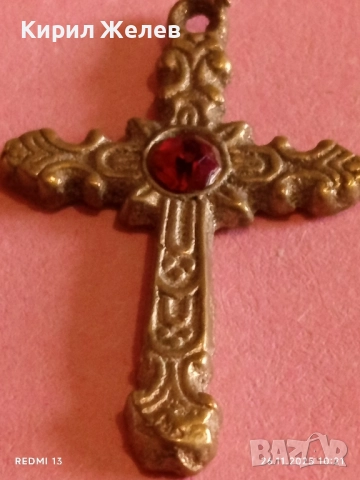 КРАСИВО ОРНАМЕНТИРАН КРЪСТ с КАМЪК РУБИН МНОГО КРАСИВ МОДЕН АКСЕСОАР 26304, снимка 6 - Други - 52545471