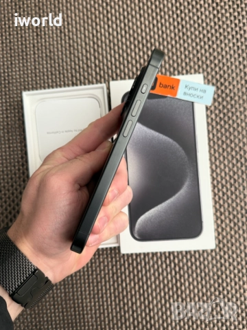 КАТО НОВ❗256gb❗ iPhone 15 Pro Лизинг от 40лв/м / Black Titanium USA черен, снимка 5 - Apple iPhone - 52752298