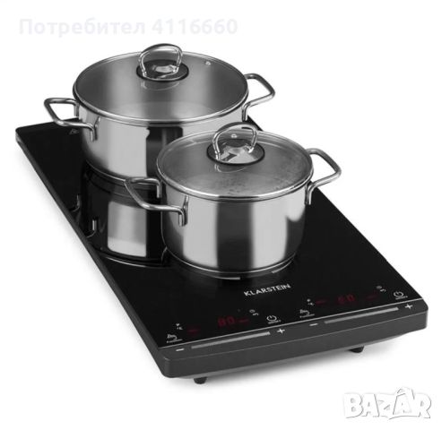 Индукционна плоча 2 котлона 2900W 60-240 °, снимка 3 - Котлони - 46766591