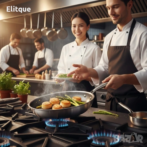 Тиган с капак Goldmann GM 1128-24, 1128-26 , 24x5 см./26х5 см., Незалепващо покритие, снимка 4 - Съдове за готвене - 53535573